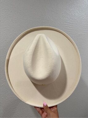 GIGI PIP Cream Wide-Brim Fedora Hat